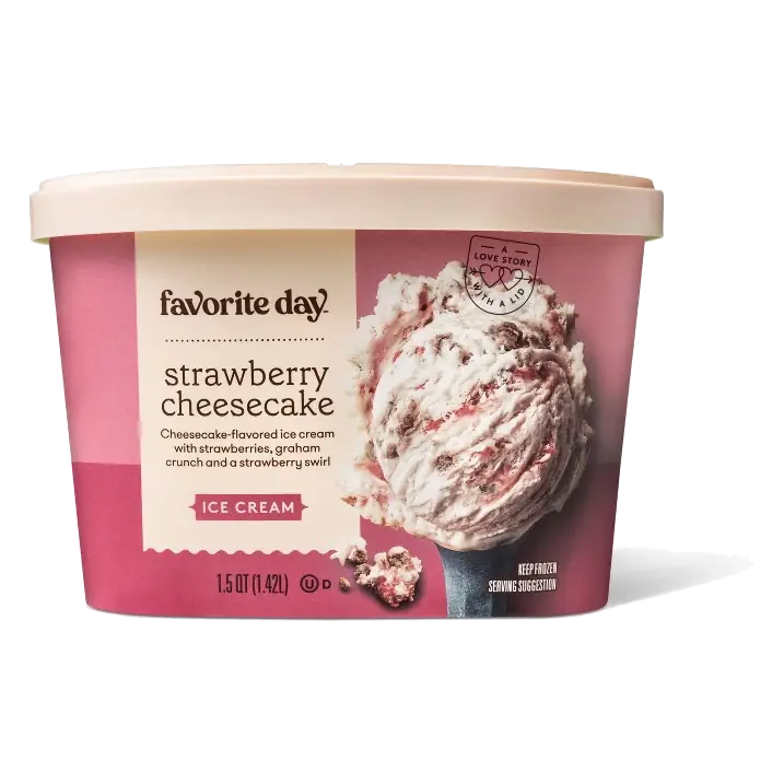 Strawberry Cheesecake Ice Cream - 48oz - Favorite Day™