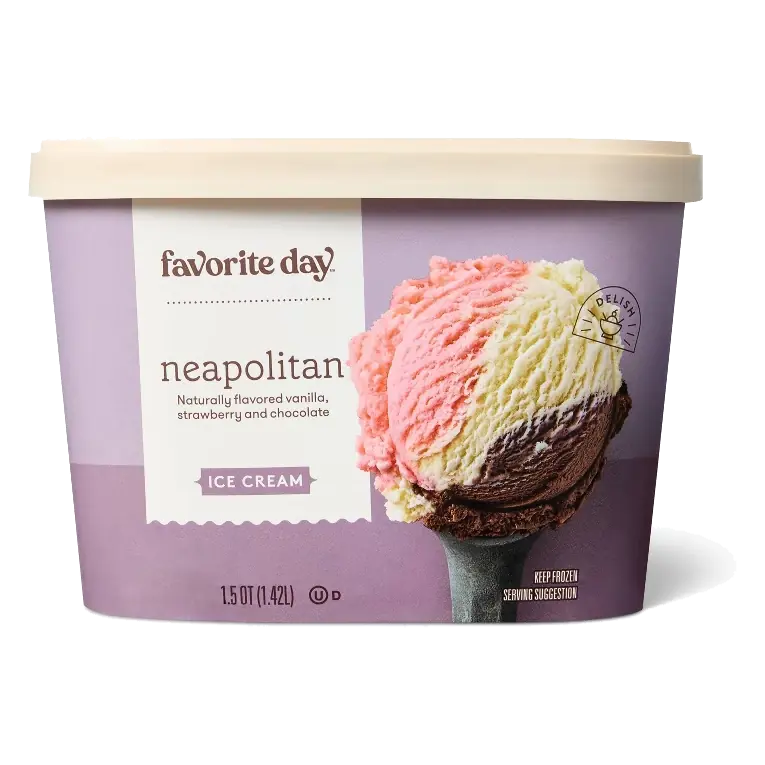 Strawberry Chocolate Vanilla Ice Cream - 48 fl oz - Favorite Day