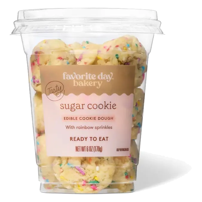 Sugar Cookie Edible Cookie Dough with Rainbow Sprinkles - 6oz - Favorite Day™