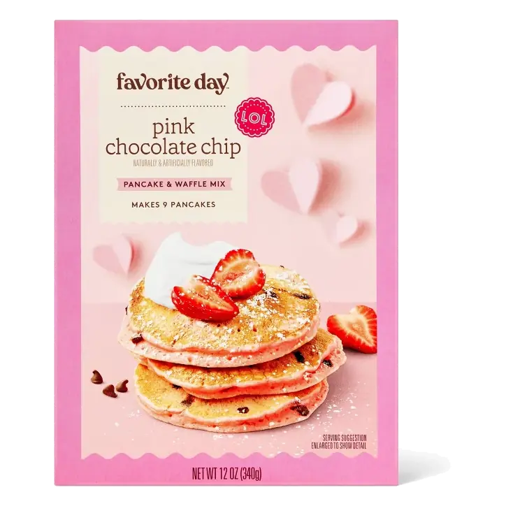 Valentine's Pink Chocolate Chip Pancake Mix, 12oz
