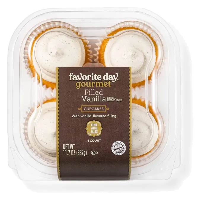 Vanilla Filled Cupcakes - 4ct - Favorite Day™