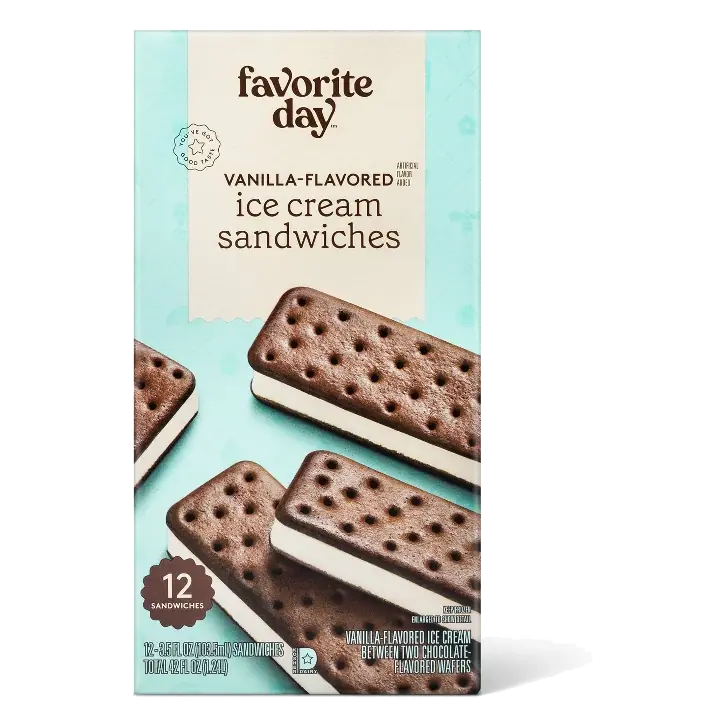 Vanilla Ice Cream Sandwiches - 12pk/42 fl oz - Favorite Day™