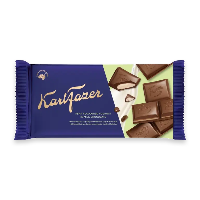 Chokladkaka Mjökchoklad Päronfyllning Karl Fazer 121g
