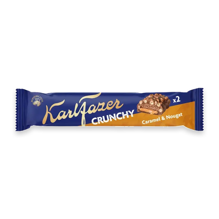 Chokladstycksak Karl Fazer Crunchy Kola & Nougat 55g