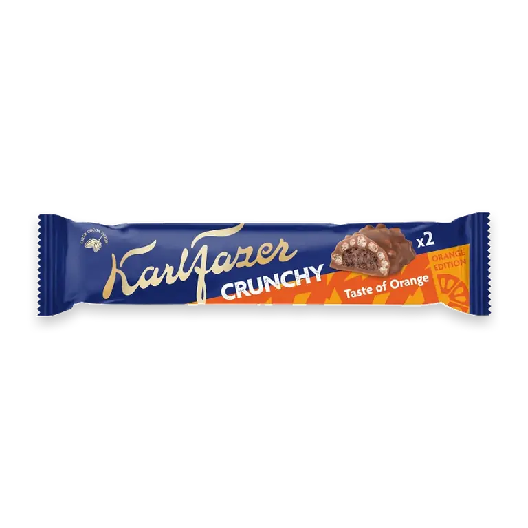 Chokladstycksak Karl Fazer Crunchy Orange 50g