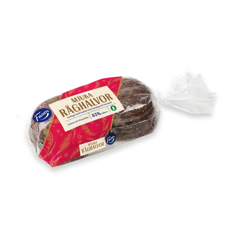 Mjuka Råghalvor 360g Fazer Bröd
