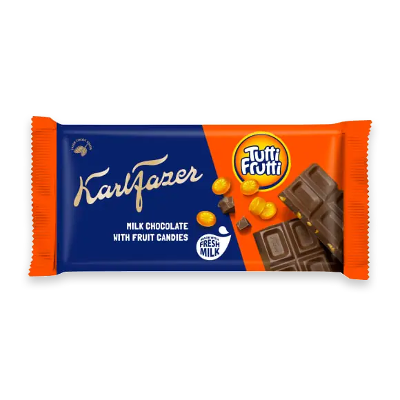 Tutti Frutti Karl Fazer Chokladkaka