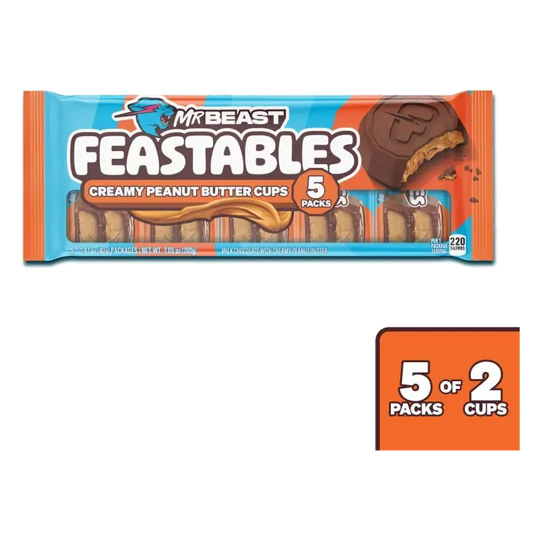 Feastables MrBeast Peanut Butter Cups, 7.05oz/5ct