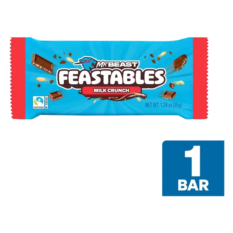 Milk Chocolate with Puffed Rice Mrbeast Crunch Bar