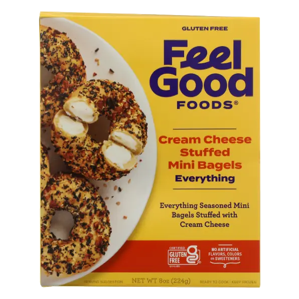 Cream Cheese Everything Seasoned Mini Bagels Stuffed with Cream Cheese