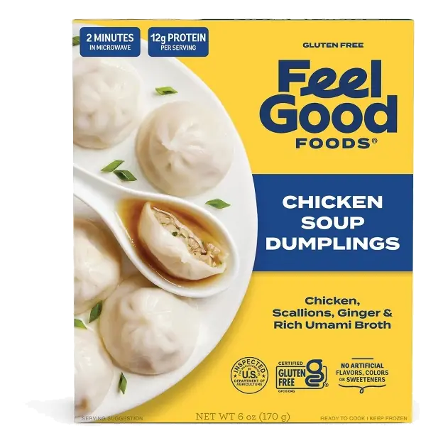 Feel Good Foods Gluten Free Chicken Soup Dumplings, 6oz: No Artificial Flavors, Colors or Preservatives