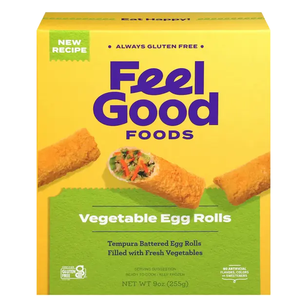 Feel Good Foods Vegetable Egg Rolls Gluten Free 3Ct