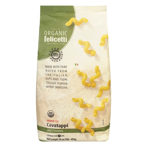 Organic Bronze Cut Cavatappi Pasta