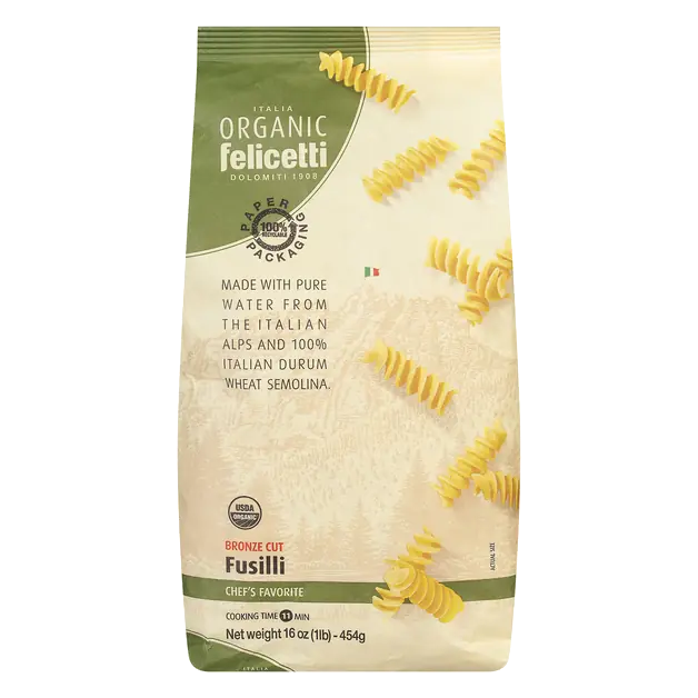 Organic Bronze Cut Fusilli Pasta