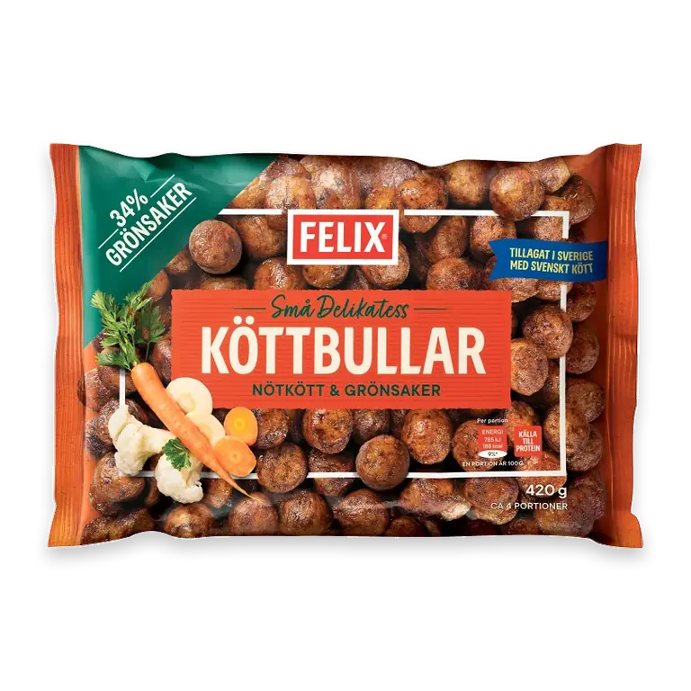 Deliköttbullar nötkött & grönsaker 420g