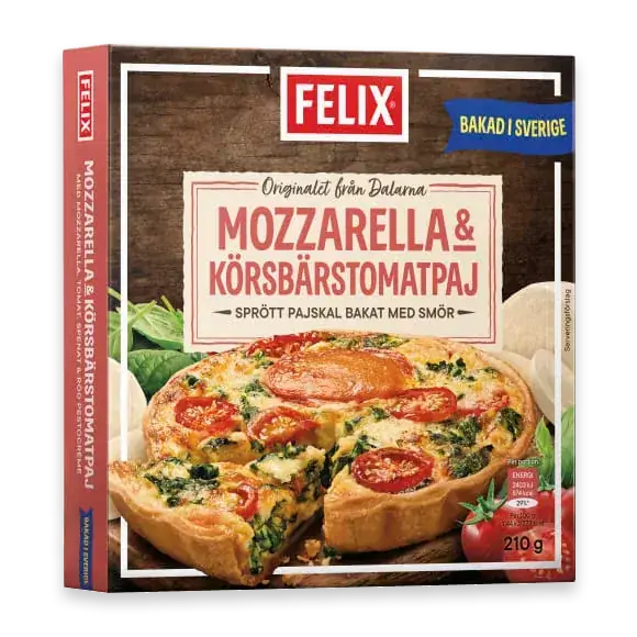 Mozzarella Körsbärtomat Paj Fryst/1 Port