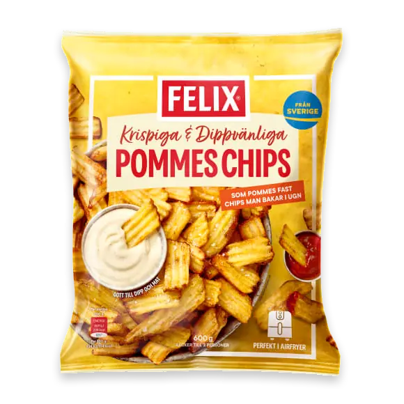 Pommes Chips Krispiga Dippvänliga Frysta