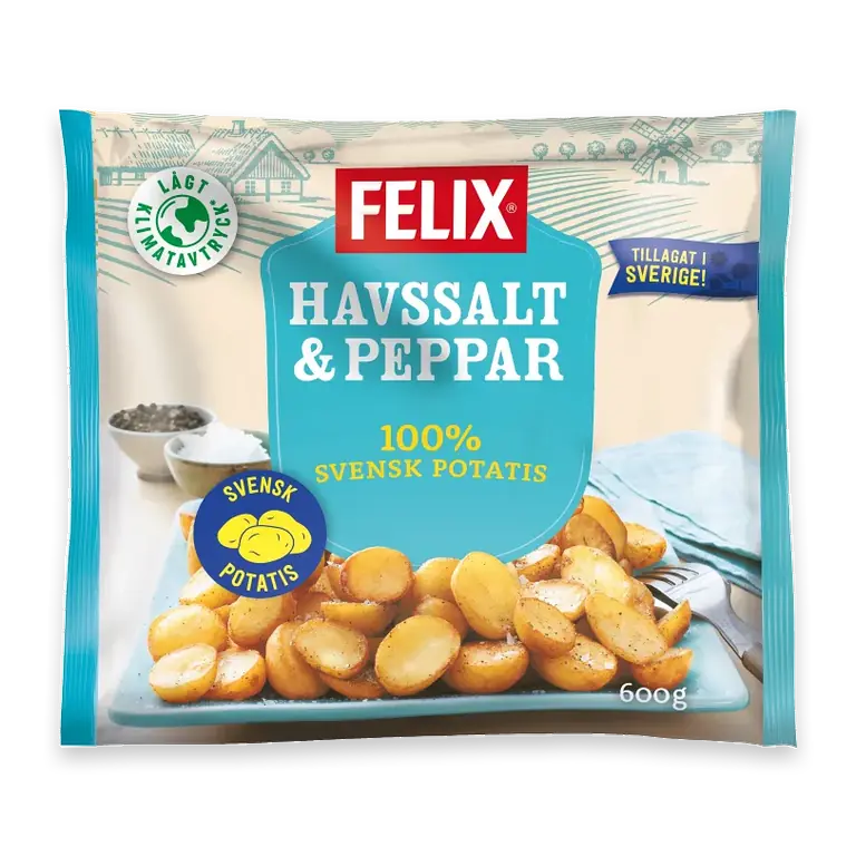 Potatishalvor Havssalt & Peppar Fryst 600g