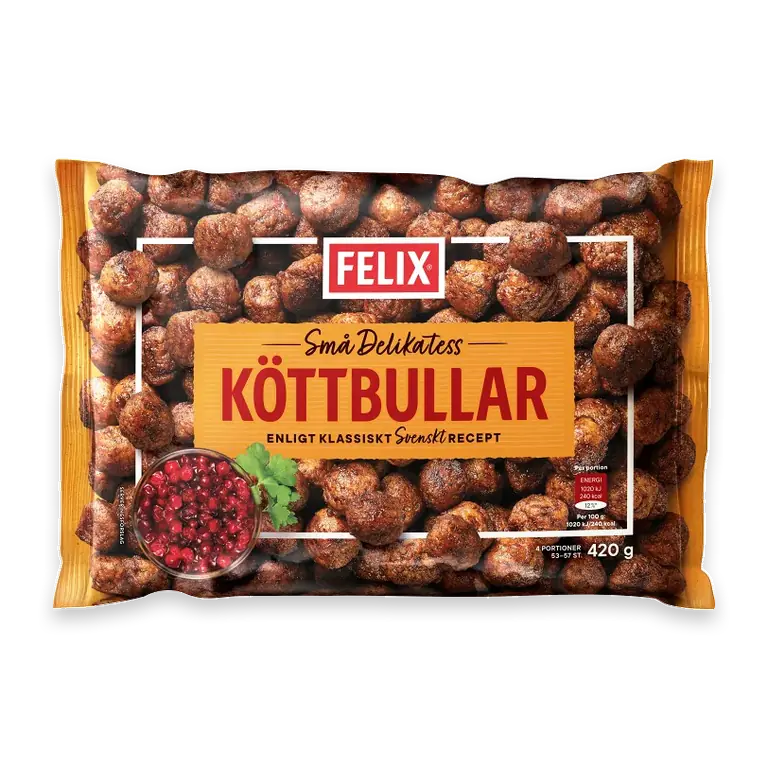Små delikatessköttbullar Fryst 420g
