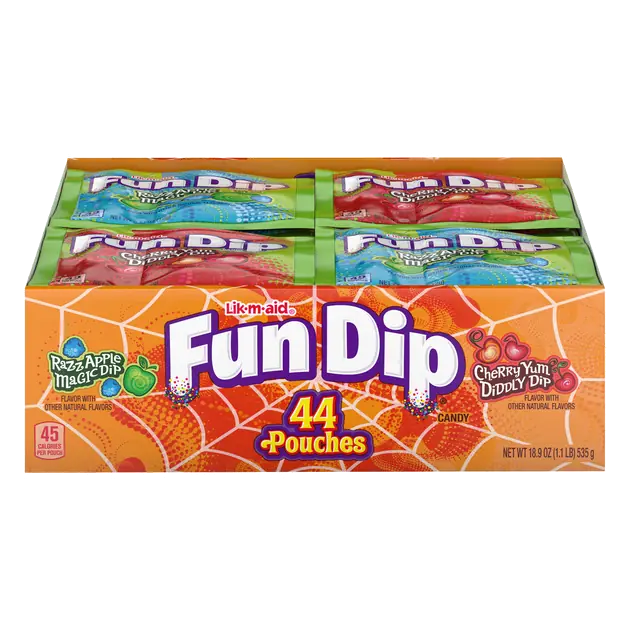 Lik-M-Aid Fun Dip Candy, Razz Apple Magic Dip, Cherry Yum Diddly Dip. 44-0.43 oz