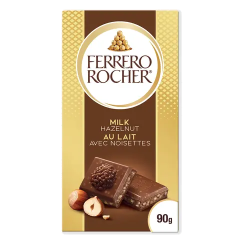 Ferrero Canada Milk Chocolate Tablet Bar Milk Hazelnut 90 g