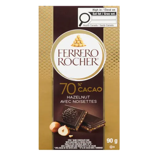 Ferrero Canada Tablet Bar Dark Chocolate Hazelnut 90 g