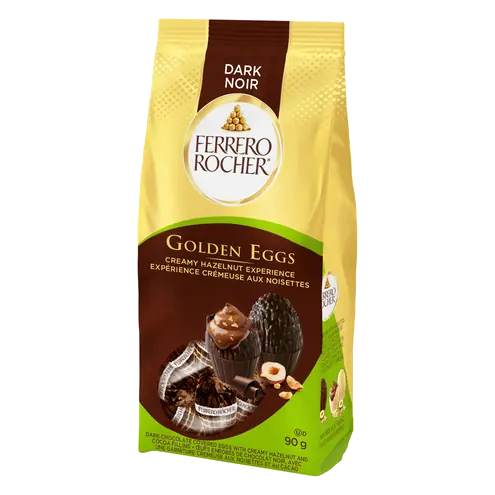Ferrero Rocher Golden Eggs Chocolate Creamy Hazelnut Dark 90 g