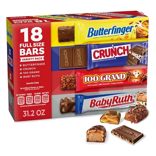 Candy Bars, Assorted, Full Size, Variety Pack
