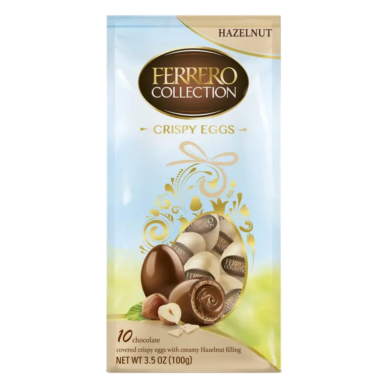 Hazelnut Filling Chocolate Covered Crispy Eggs