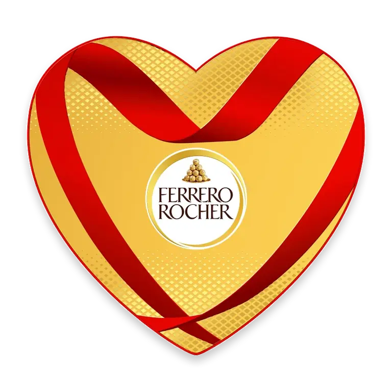 Gåvoask Rocher Heart 100g