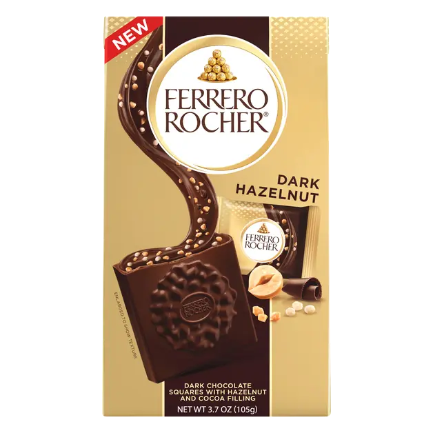 Rocher Dark Chocolate Hazelnut Squares Candy