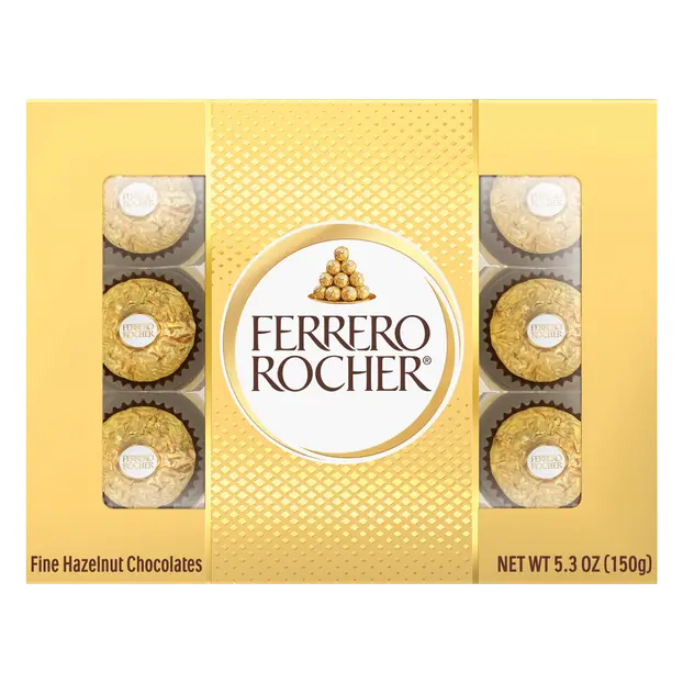 Rocher Fine Hazelnut Chocolates Candy - 12 ct