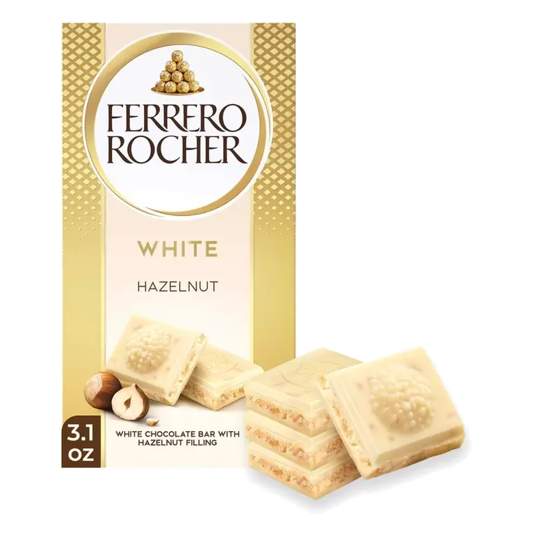 Hazelnut Filling White Chocolate Bar