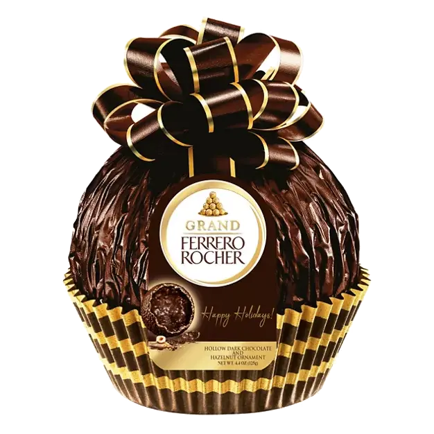 Hollow Dark Chocolate and Hazelnut Ornament, Grand