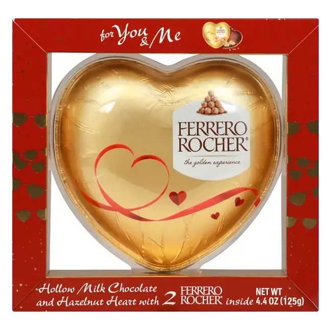 Hollow Milk Chocolate and Hazelnut Heart, For You & Me