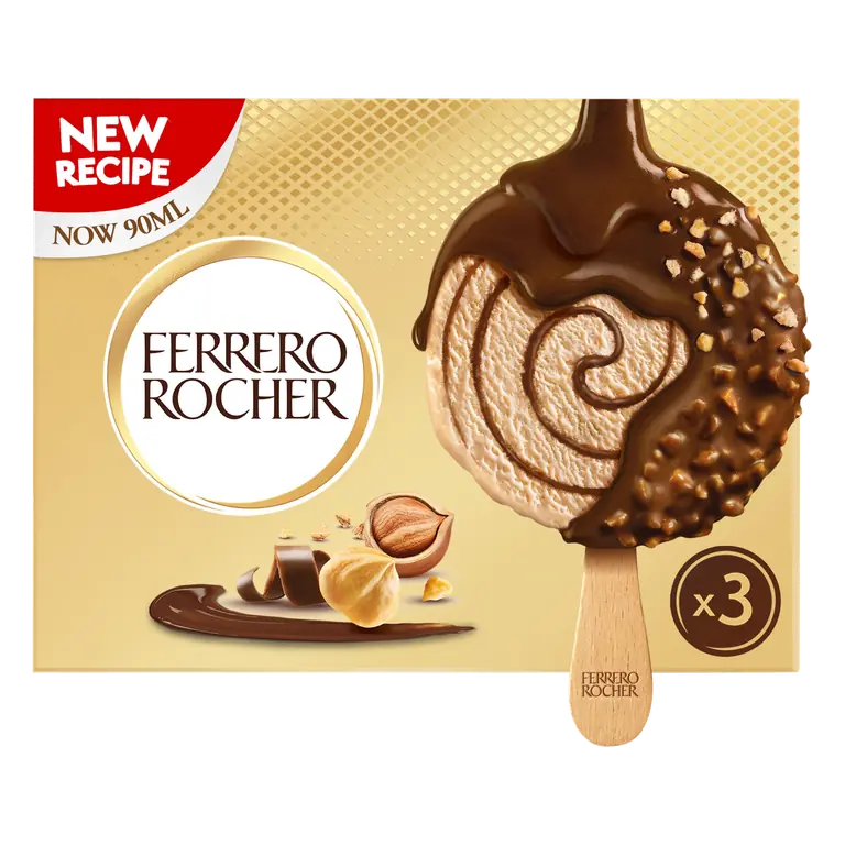 Ferrero Rocher Ice Cream Sticks 3x90ml