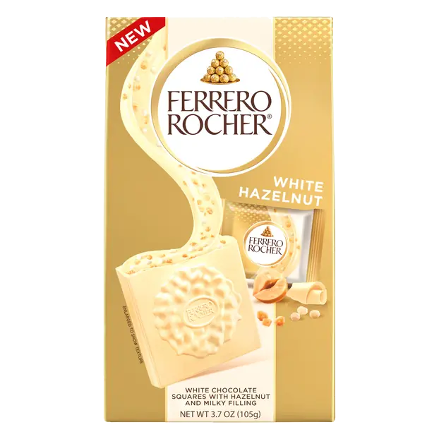 Rocher White Chocolate Hazelnut Squares Candy