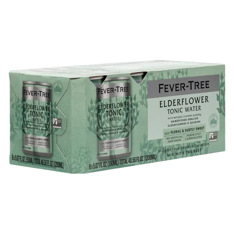 Fever-Tree Elderflower Tonic Water, 8pk/150ml Cans