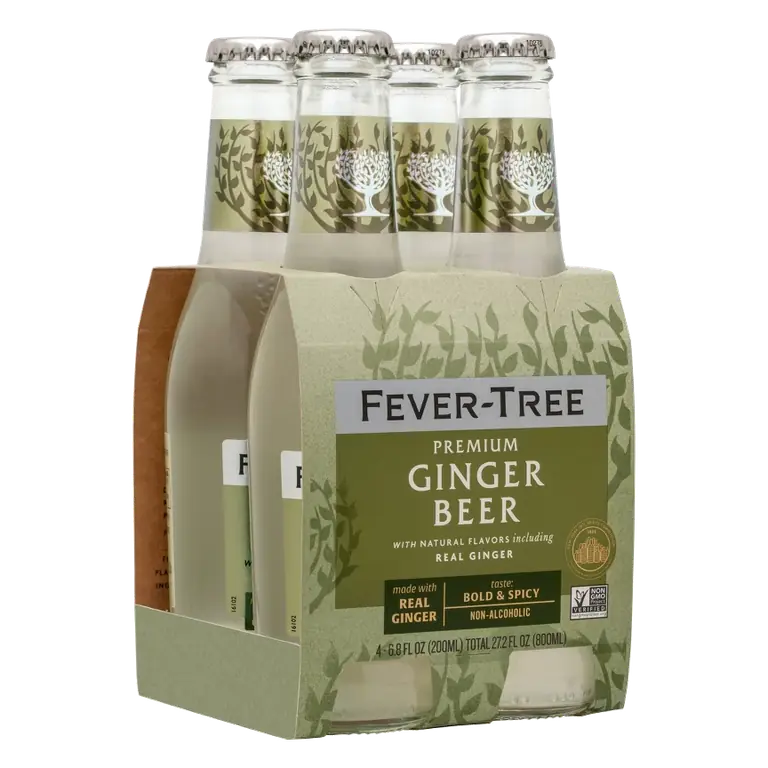 Fever-Tree Ginger Beer, 4pk/200ml Bottles