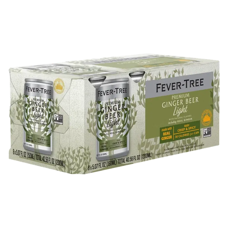 Fever-Tree Light Ginger Beer, 8pk/150ml Cans