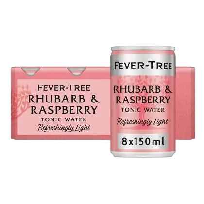 Light Rhubarb & Raspberry Tonic Water Cans