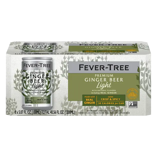 Non-Alcoholic Premium Light Ginger Beer - 8 pk