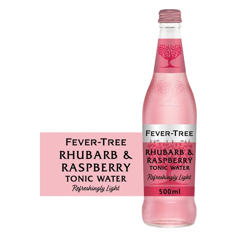 Refreshingly Light Rhubarb & Raspberry Tonic