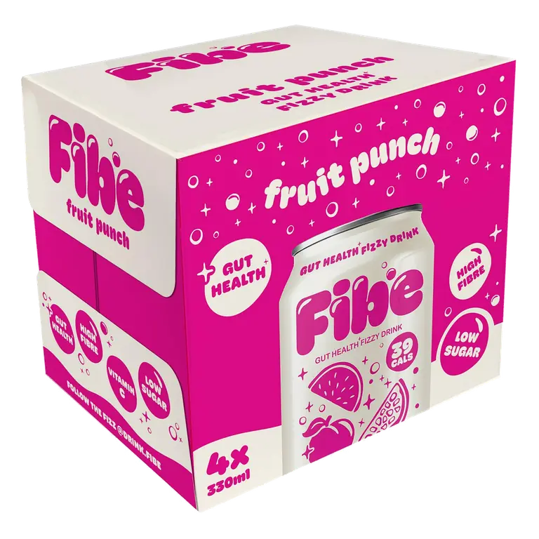 4 x 330ml Fruit Punch Gut Health Fizzy Drink