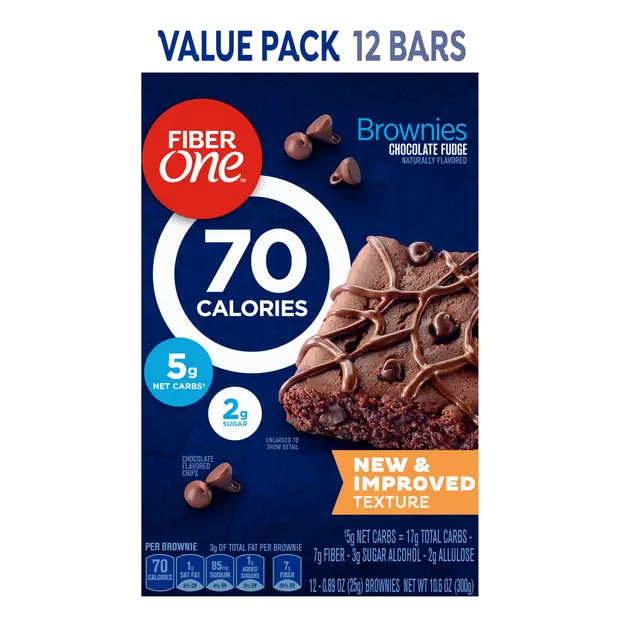 70 Calorie Chocolate Fudge Brownies Value Pack - 12 ct