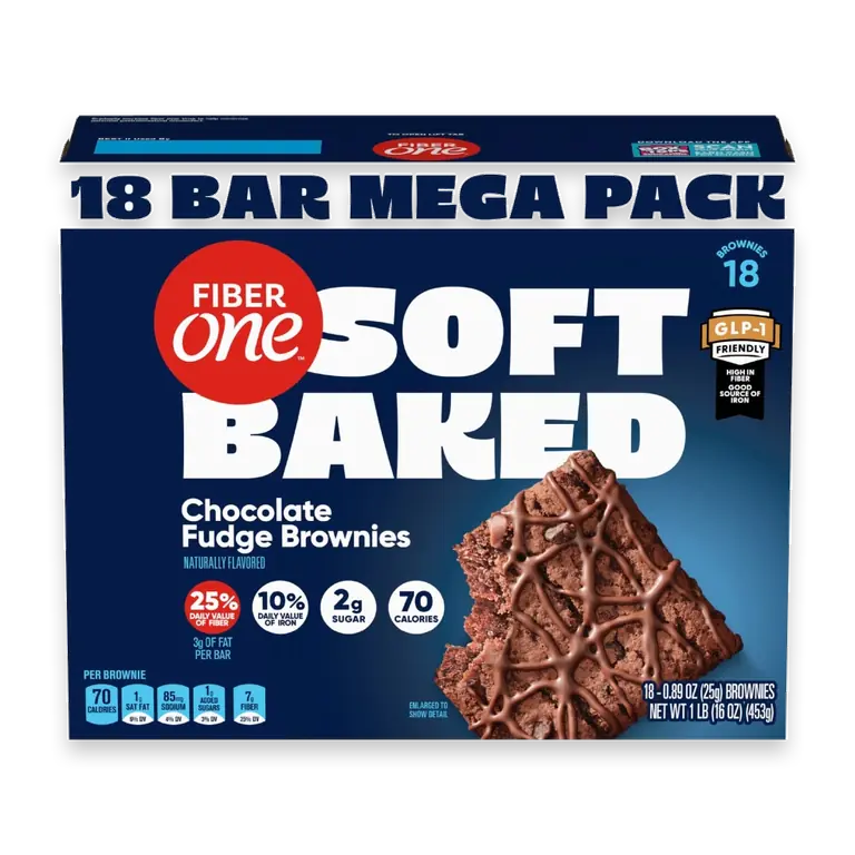 Soft Baked Chocolate Fudge Brownies Fiber Snacks Mega Pack