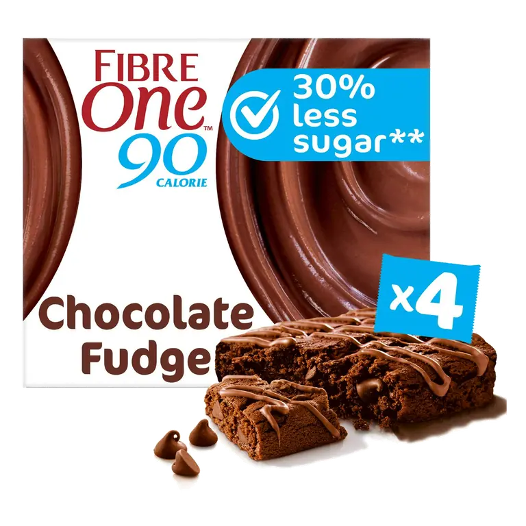 90 Calorie Chocolate Fudge Cake Brownie Snacks 4x24g