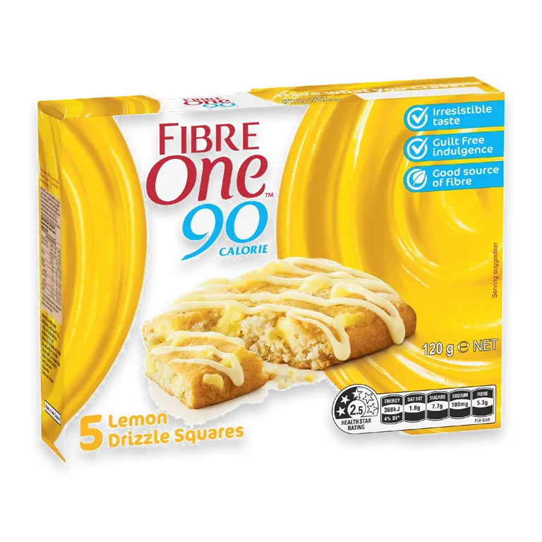 90 Calorie Lemon Drizzle Squares 5 Pack