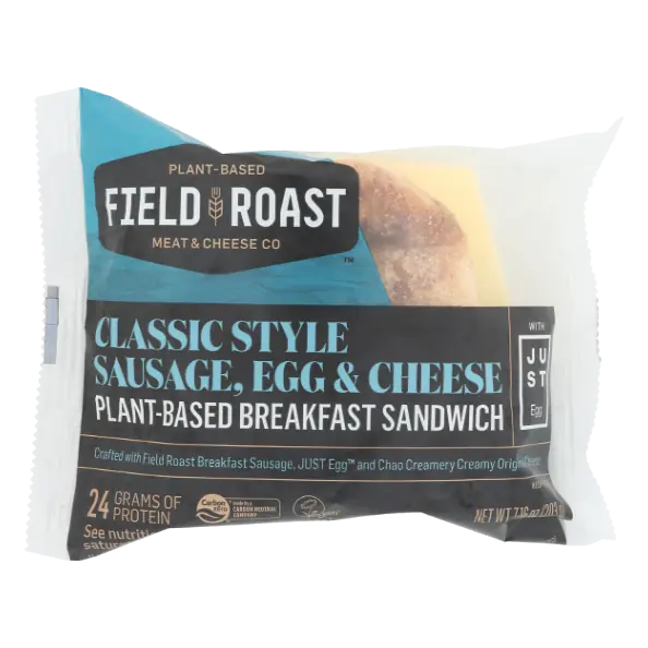 Classic Style Sausage, Egg & Cheese Plant-Based Breakfast Sandwich