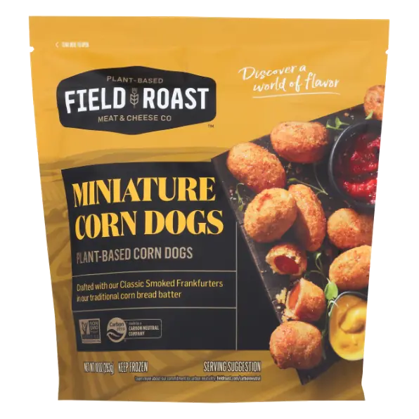 Miniature Plant-Based Corn Dogs